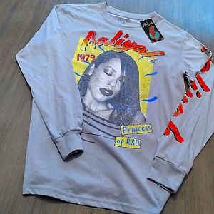 Aaliyah long sleeve tee-shirt,Color Grey,Size M